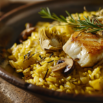 Arroz con Bacalao, Setas y Alcachofas