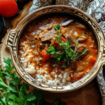 Arroz caldoso con Setas y Conejo