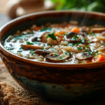 Arroz con setas y verduras