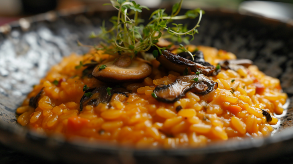 Arroz Caldoso con setas de caldo