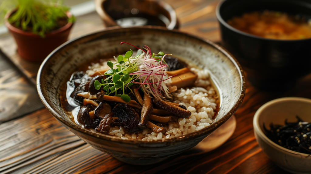 Arroz caldoso de setas Shiitake