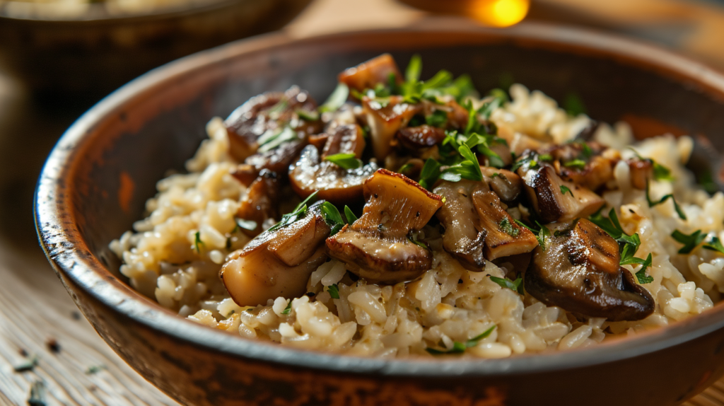 Arroz con Setas y Foie