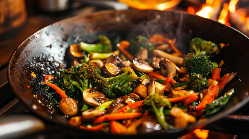 Wok de Setas y Verduras