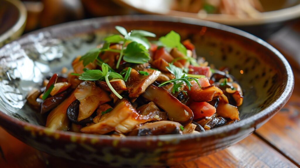 Setas Shiitake con Jamón